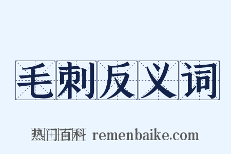毛刺反义词是什么意思的图片